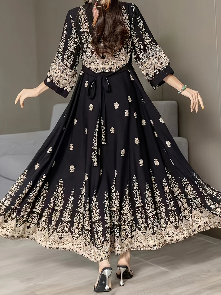 Ethnic Collection Embroidered Cotton Maxi Dress
