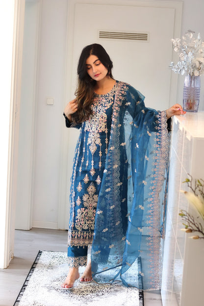 Bahara - Luxury Party & Wedding Dress - Blue