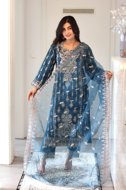 Bahara - Luxury Party & Wedding Dress - Blue