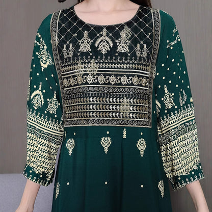 Afghan Ethnic Embroidered Maxi Dress