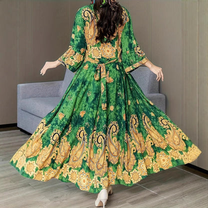 Afghan Embroidered Vintage Maxi Dress