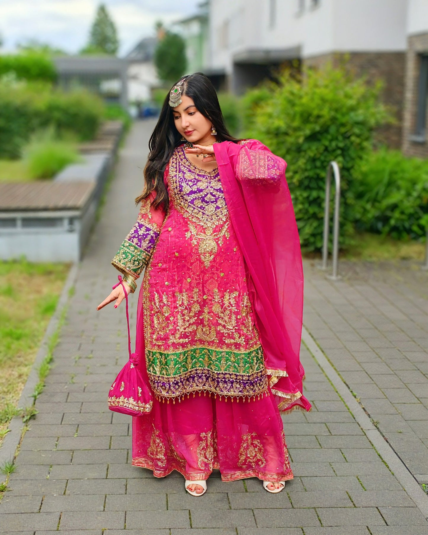 Rang-e-Noor – Luxury Chiffon Dress - Pink