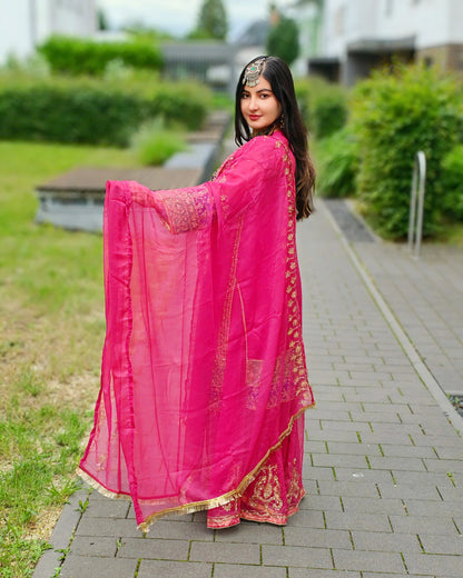 Rang-e-Noor – Luxury Chiffon Dress - Pink