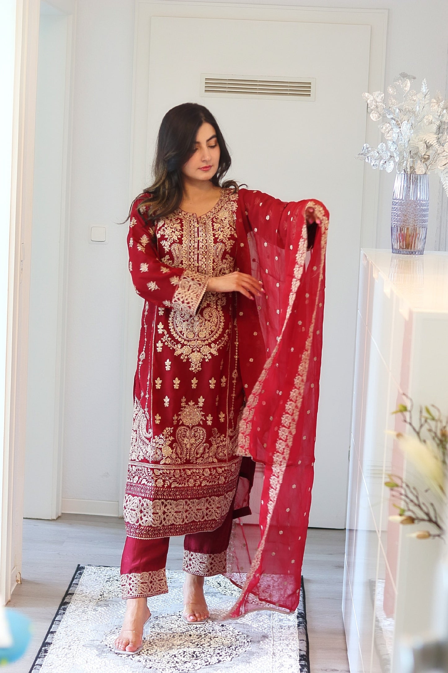 Bahara - Luxury Party & Wedding Dress - Red