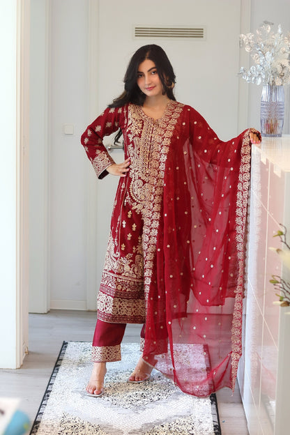 Bahara - Luxury Party & Wedding Dress - Red