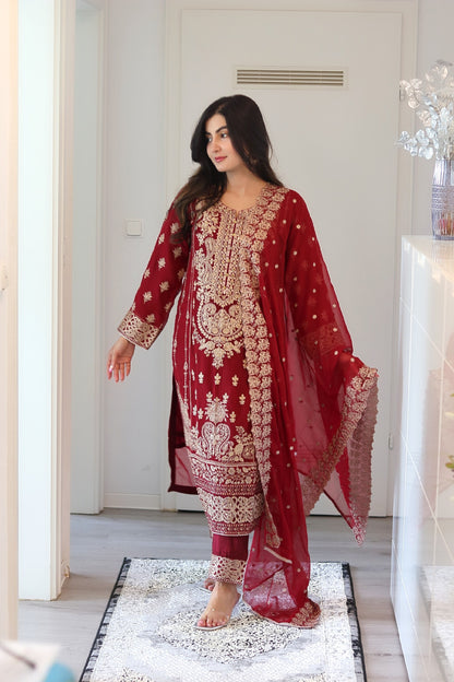 Bahara - Luxury Party & Wedding Dress - Red