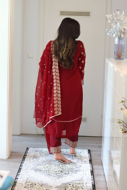Bahara - Luxury Party & Wedding Dress - Red