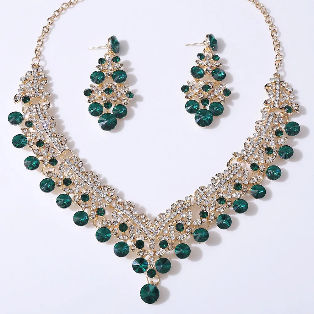 Celestia - Luxury Water Drop Crystal Necklace & Earring Set