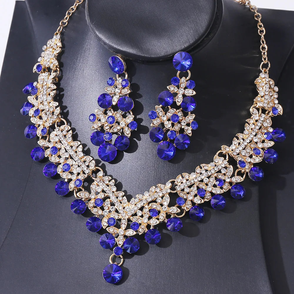 Celestia - Luxury Water Drop Crystal Necklace & Earring Set