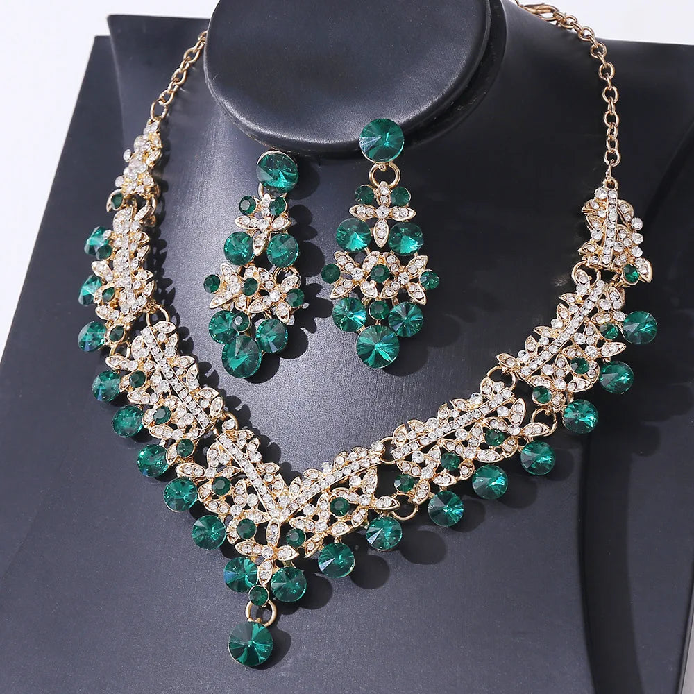 Celestia - Luxury Water Drop Crystal Necklace & Earring Set