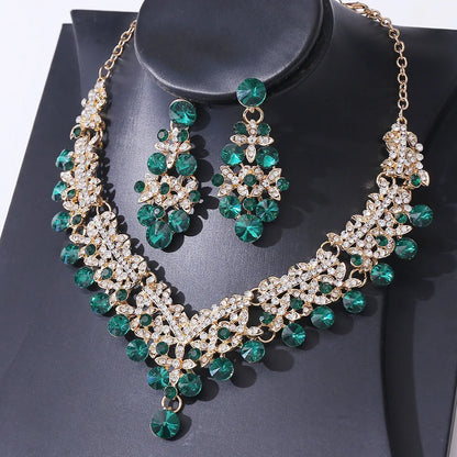 Celestia - Luxury Water Drop Crystal Necklace & Earring Set