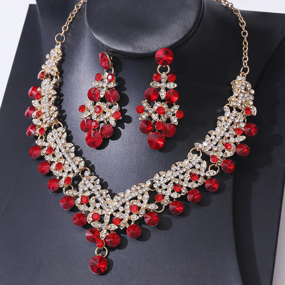 Celestia - Luxury Water Drop Crystal Necklace & Earring Set