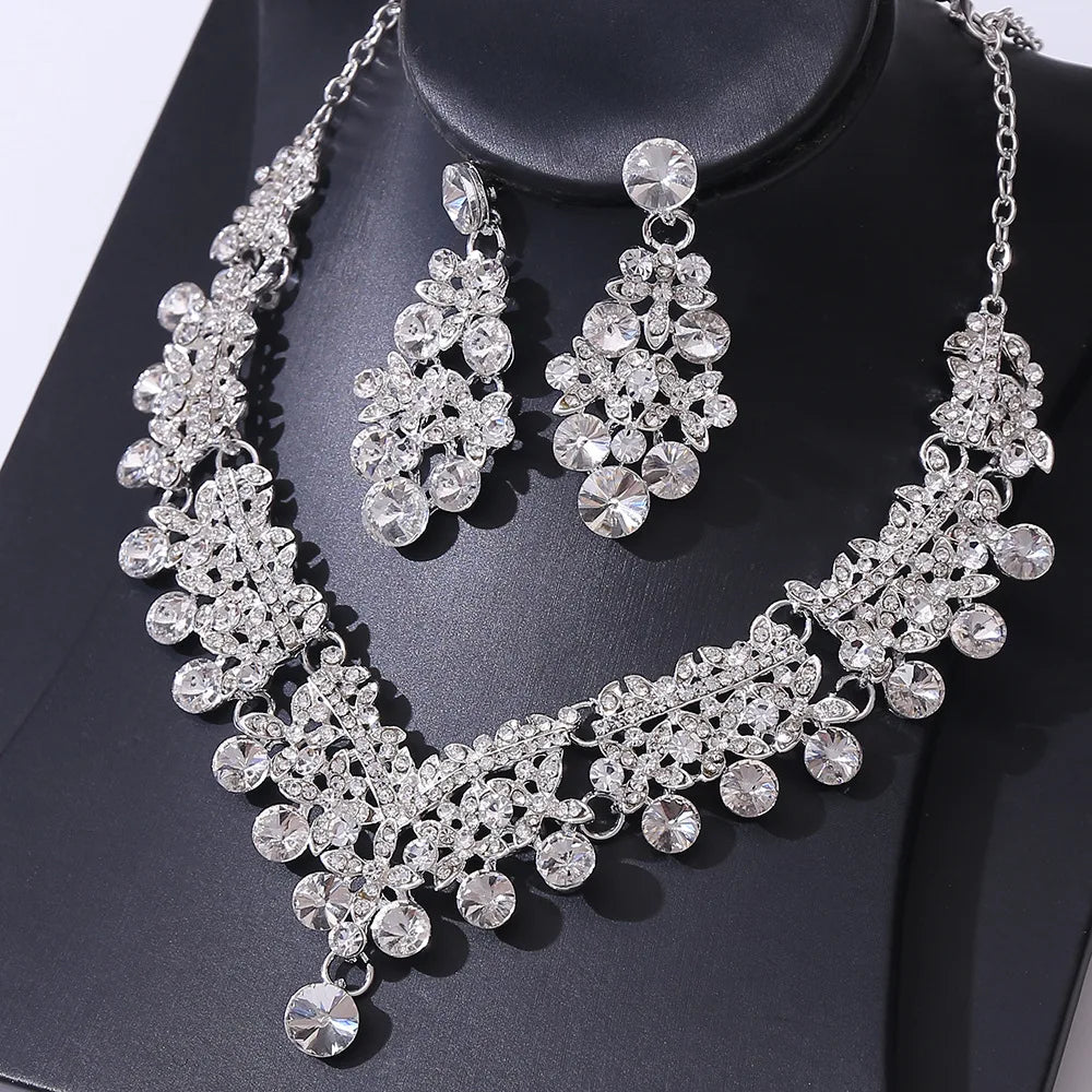 Celestia - Luxury Water Drop Crystal Necklace & Earring Set